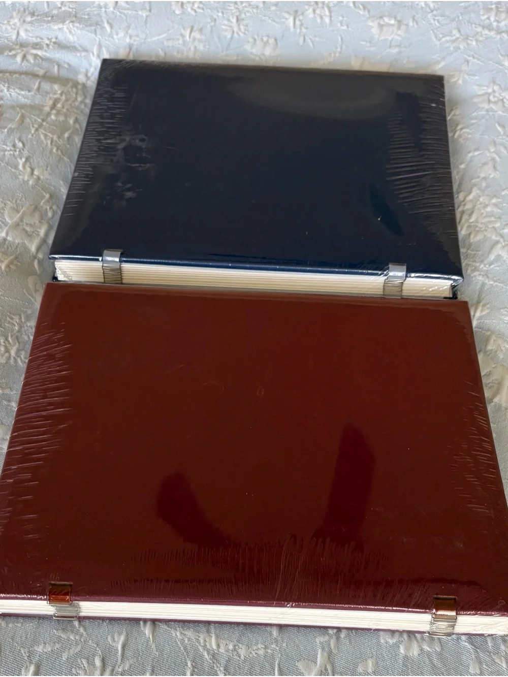 Set of Two Gold-Trim Hardcover Creative Memories albums - Burgundy & Navy - Picture 2 of 3